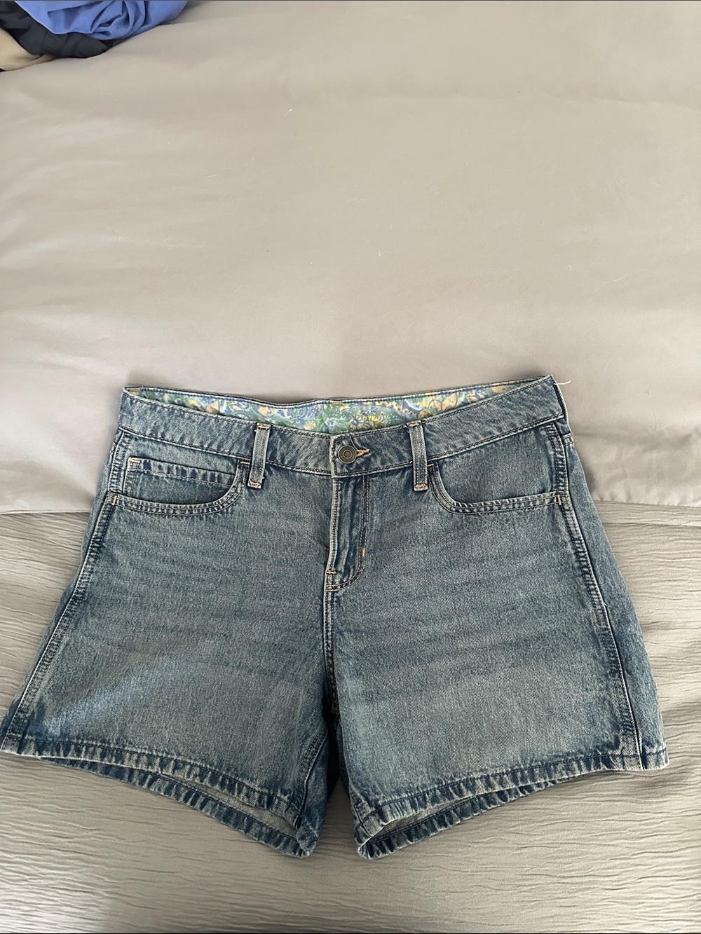 Hollister Light Blue Denim High-Rise Jean Shorts